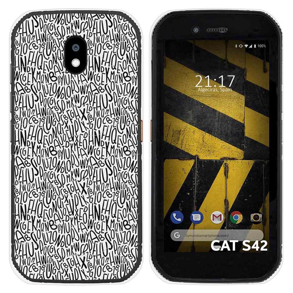 Funda Silicona para Cat S42 / S42 H+ diseño Letras Dibujos