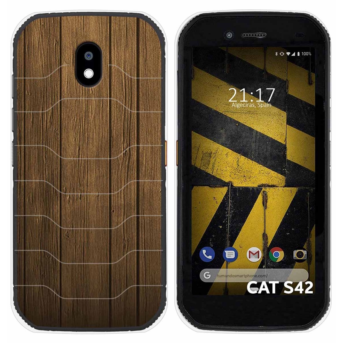 Funda Silicona para Cat S42 / S42 H+ diseño Madera Dibujos