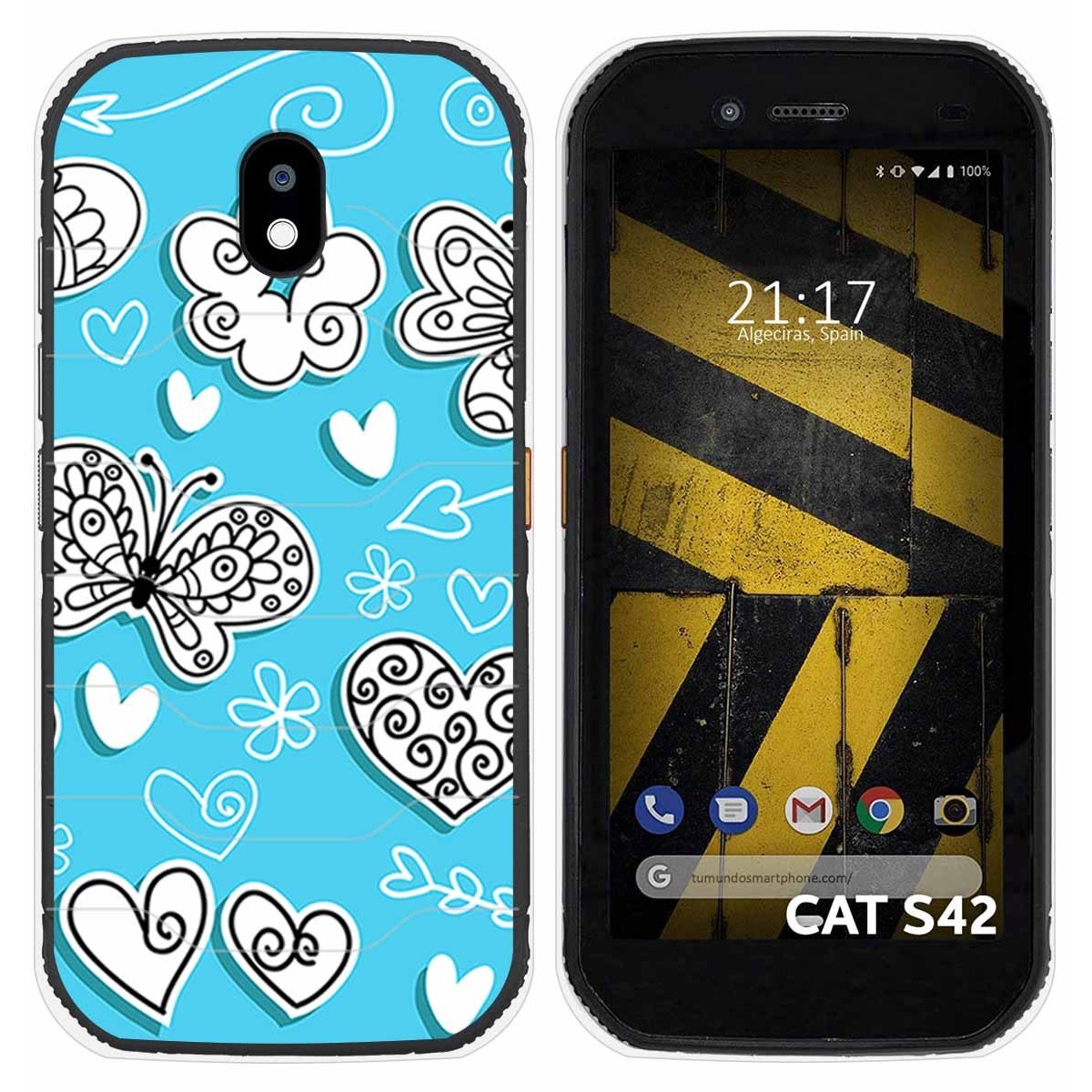 Funda Silicona para Cat S42 / S42 H+ diseño Mariposas Dibujos
