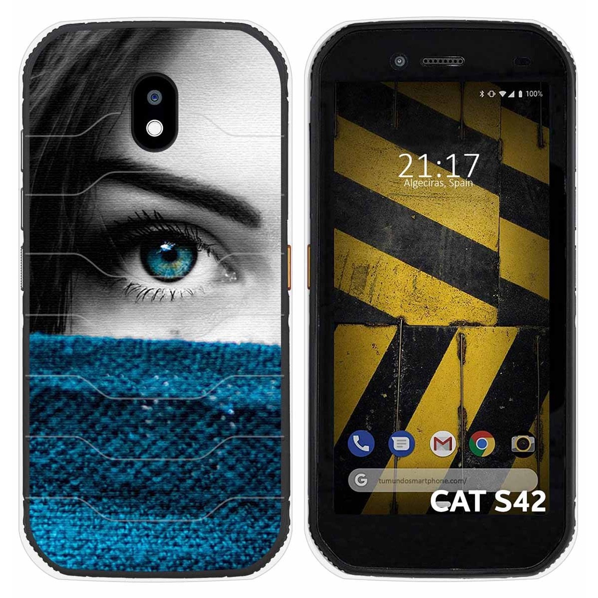 Funda Silicona para Cat S42 / S42 H+ diseño Ojo Dibujos