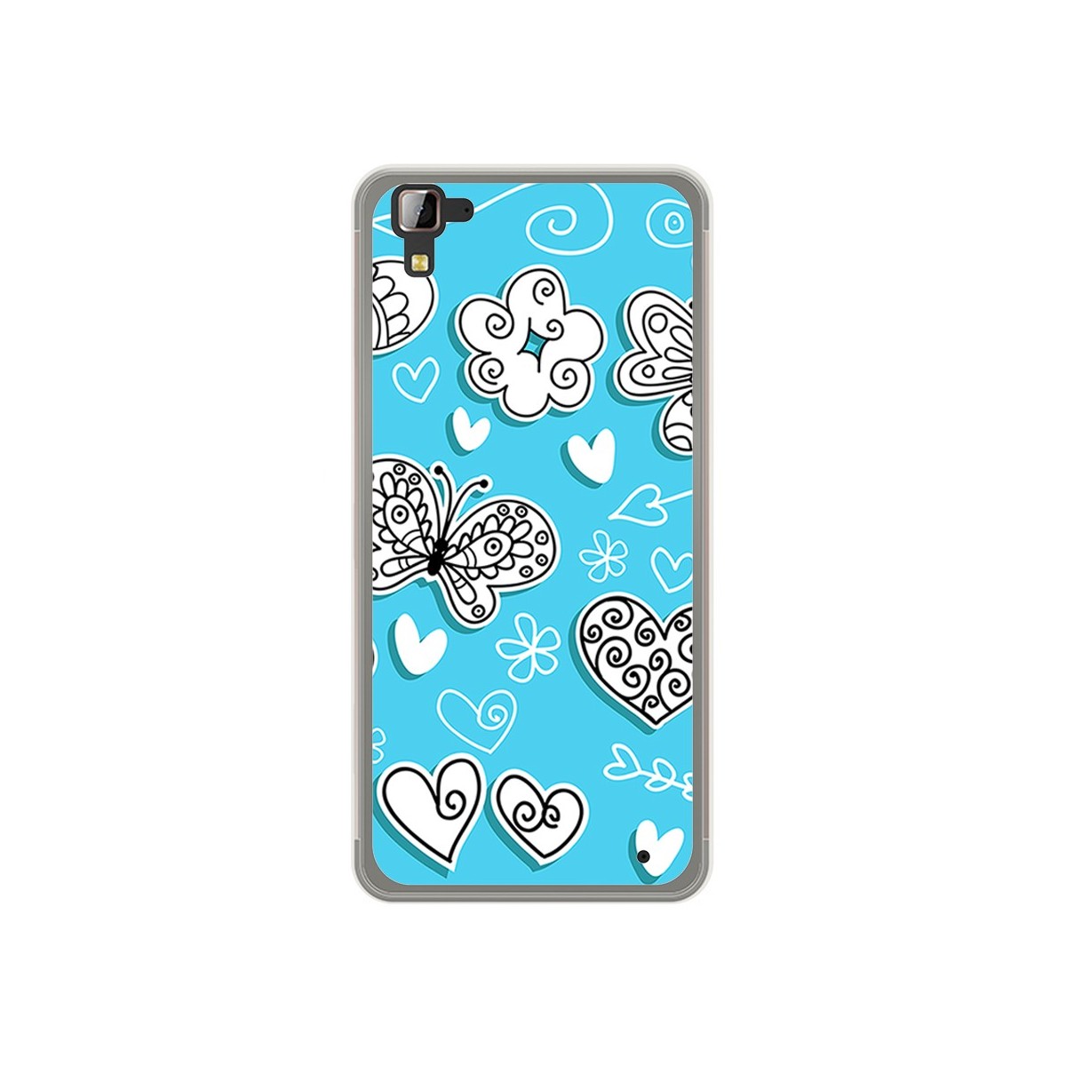Funda Gel Tpu para Hisense C30 Rock Diseño Mariposas Dibujos