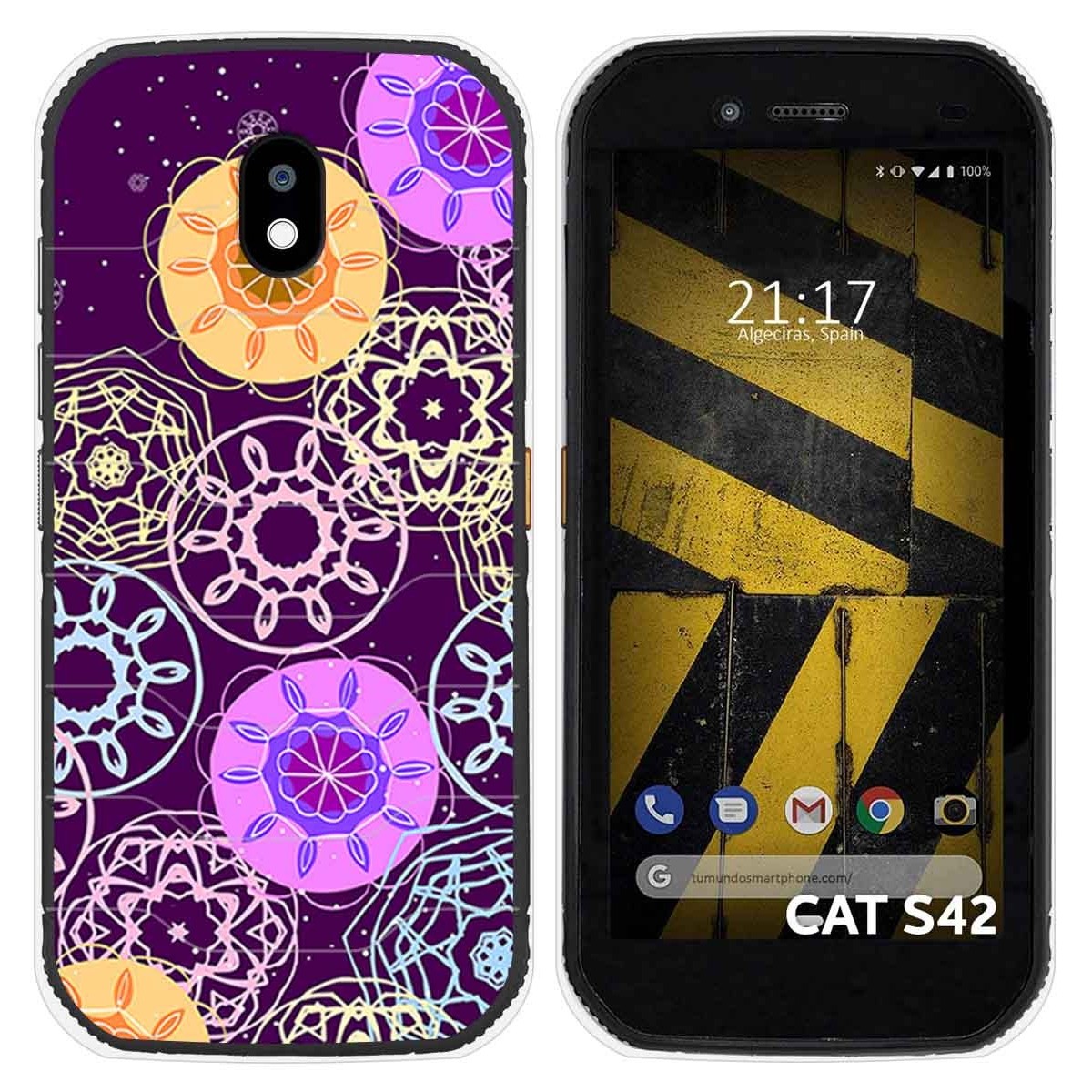 Funda Silicona para Cat S42 / S42 H+ diseño Radial Dibujos