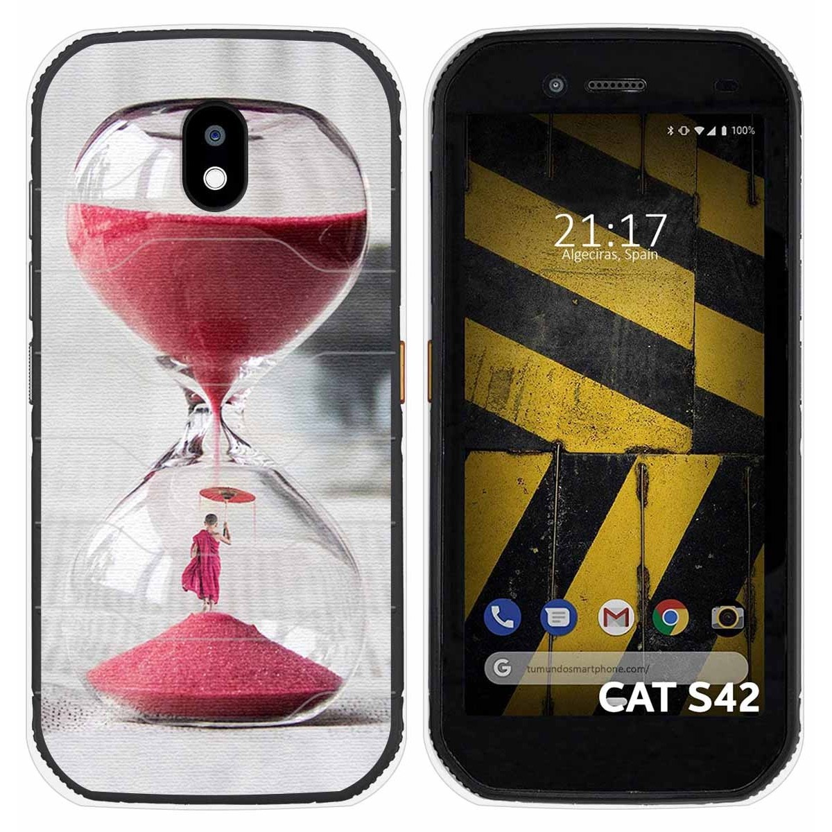 Funda Silicona para Cat S42 / S42 H+ diseño Reloj Dibujos
