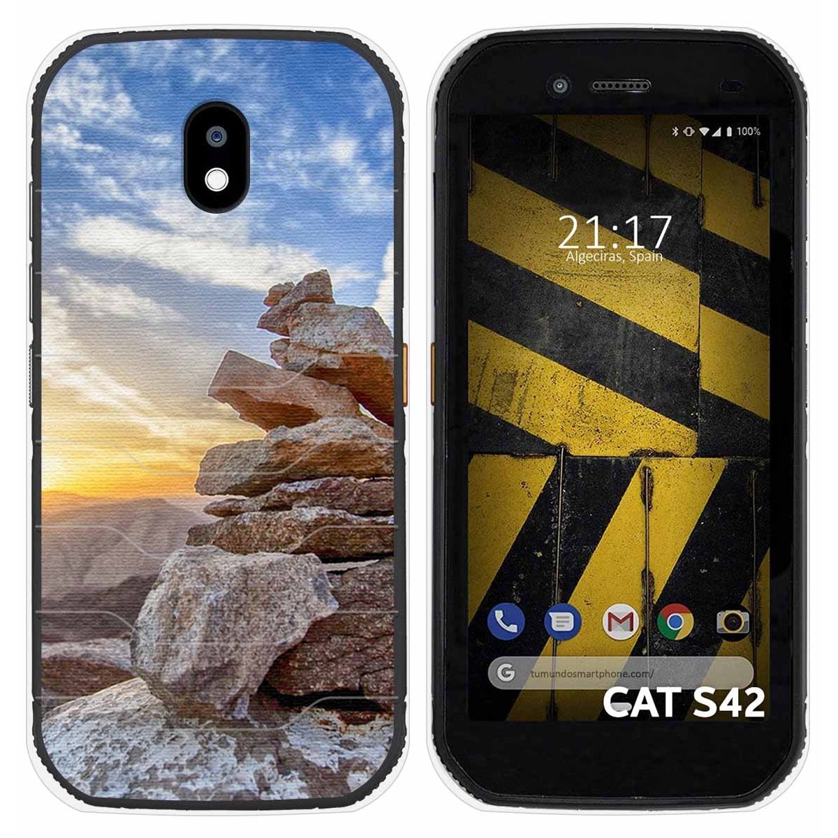 Funda Silicona para Cat S42 / S42 H+ diseño Sunset Dibujos