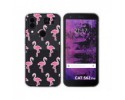 Funda Silicona Transparente para Cat S62 Pro diseño Flamenco Dibujos