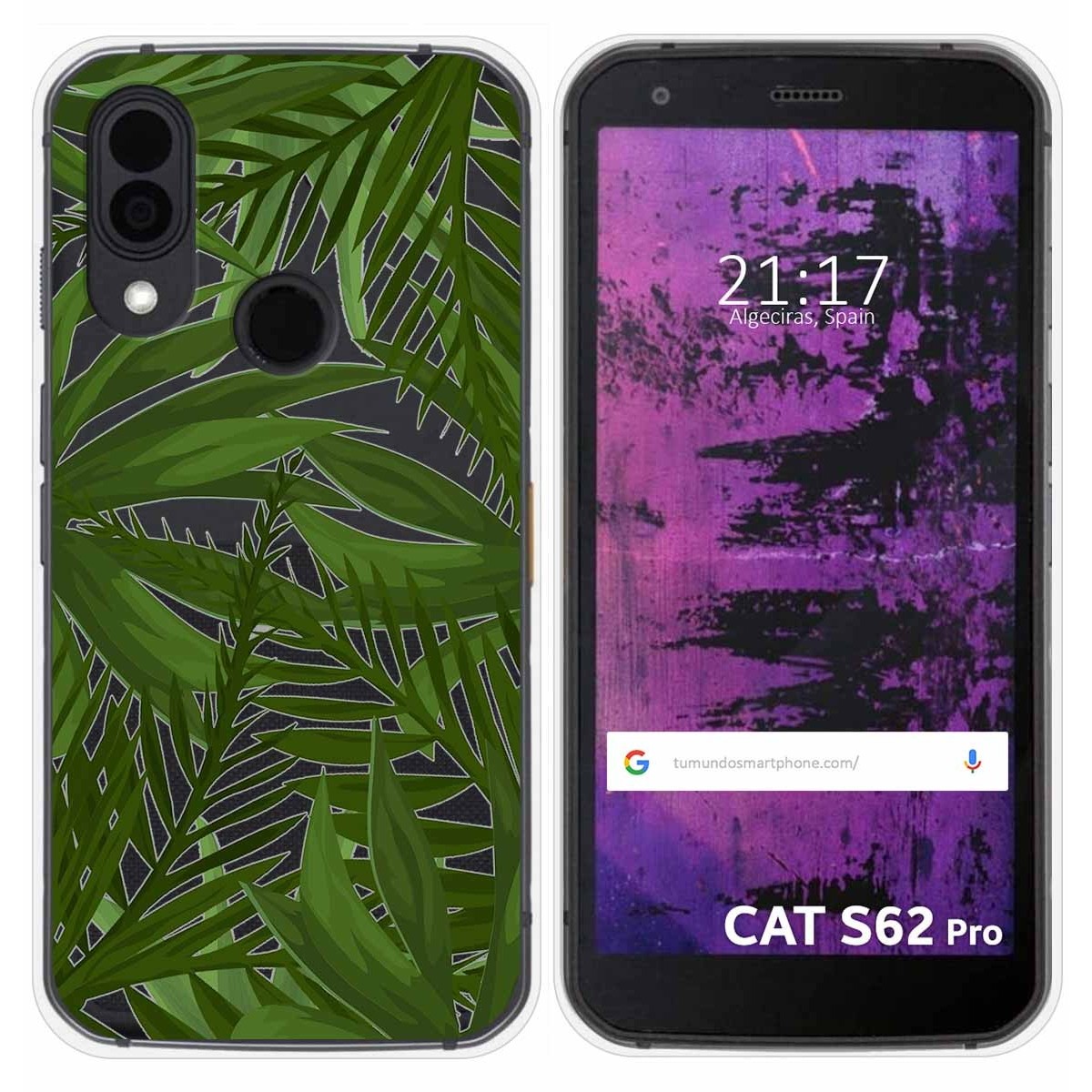 Funda Silicona Transparente para Cat S62 Pro diseño Jungla Dibujos