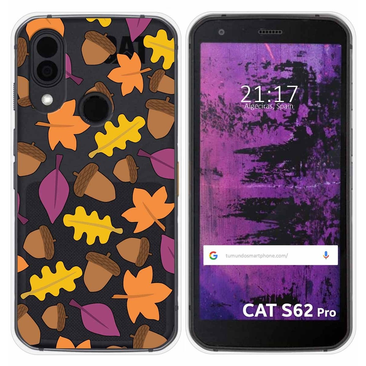 Funda Silicona Transparente para Cat S62 Pro diseño Otoño Dibujos