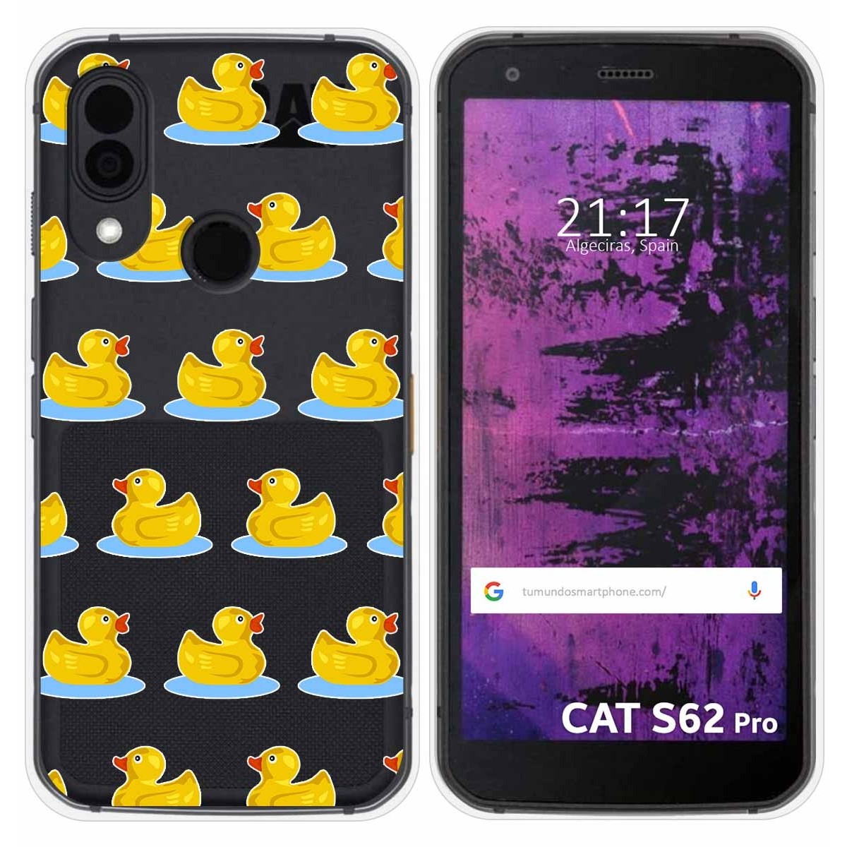 Funda Silicona Transparente para Cat S62 Pro diseño Pato Dibujos
