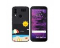 Funda Silicona Transparente para Cat S62 Pro diseño Playa Dibujos
