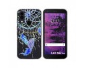 Funda Silicona Transparente para Cat S62 Pro diseño Plumas Dibujos