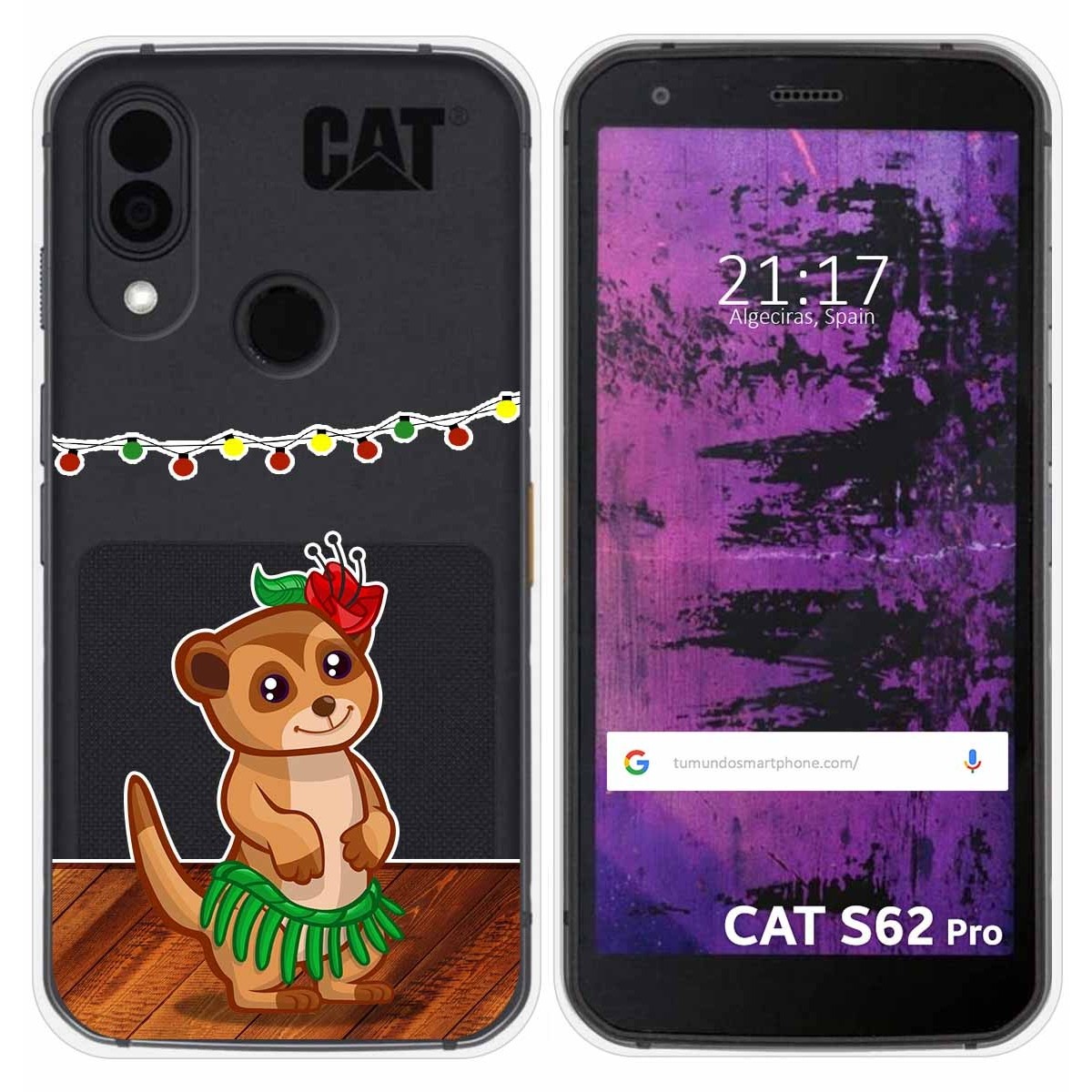 Funda Silicona Transparente para Cat S62 Pro diseño Suricata Dibujos