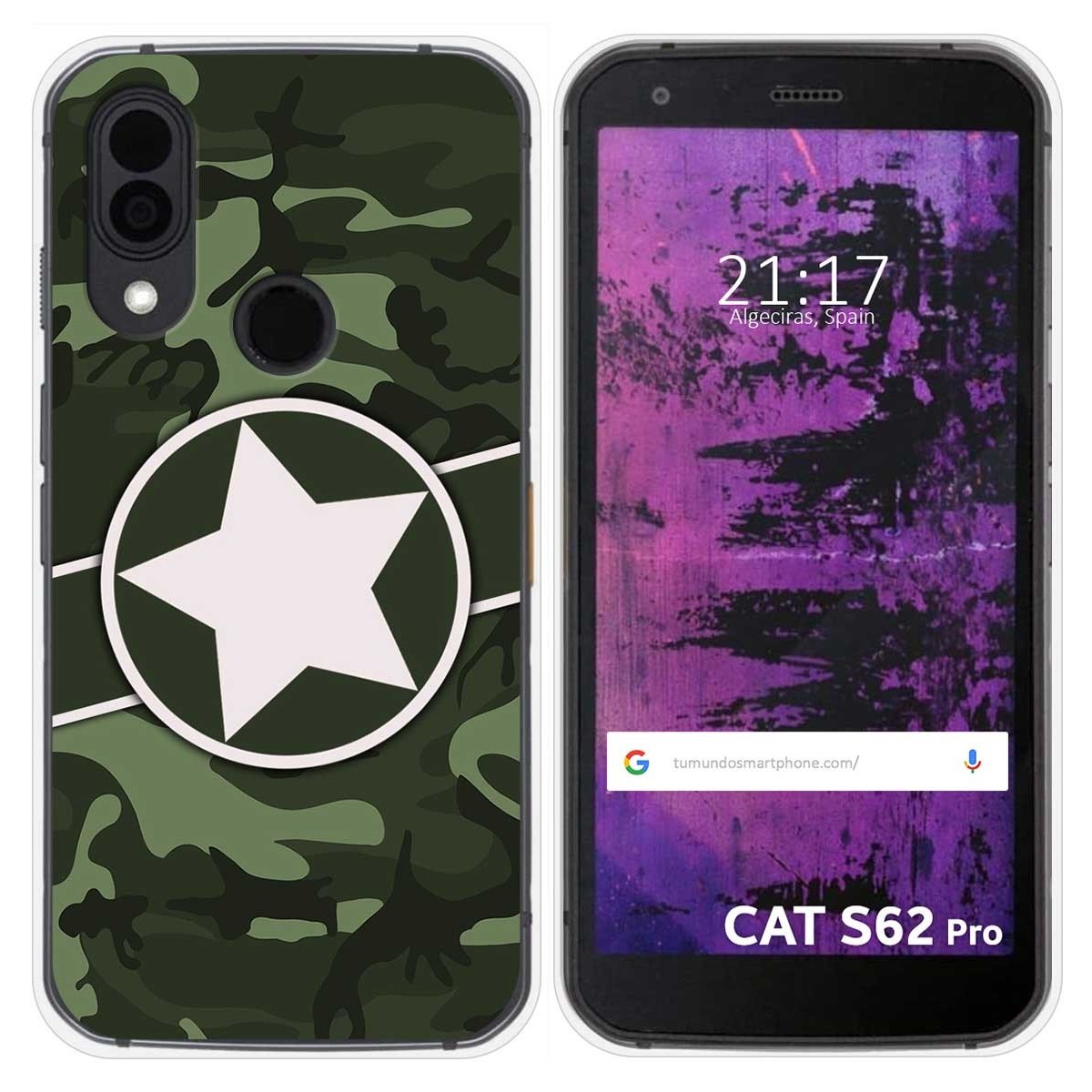 Funda Silicona para Cat S62 Pro diseño Camuflaje 01 Dibujos