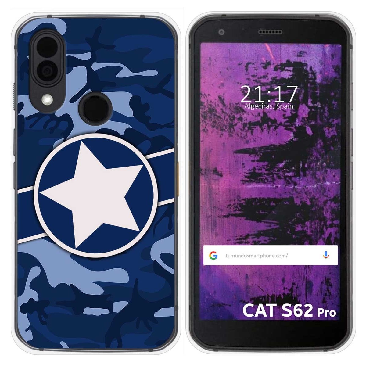 Funda Silicona para Cat S62 Pro diseño Camuflaje 03 Dibujos