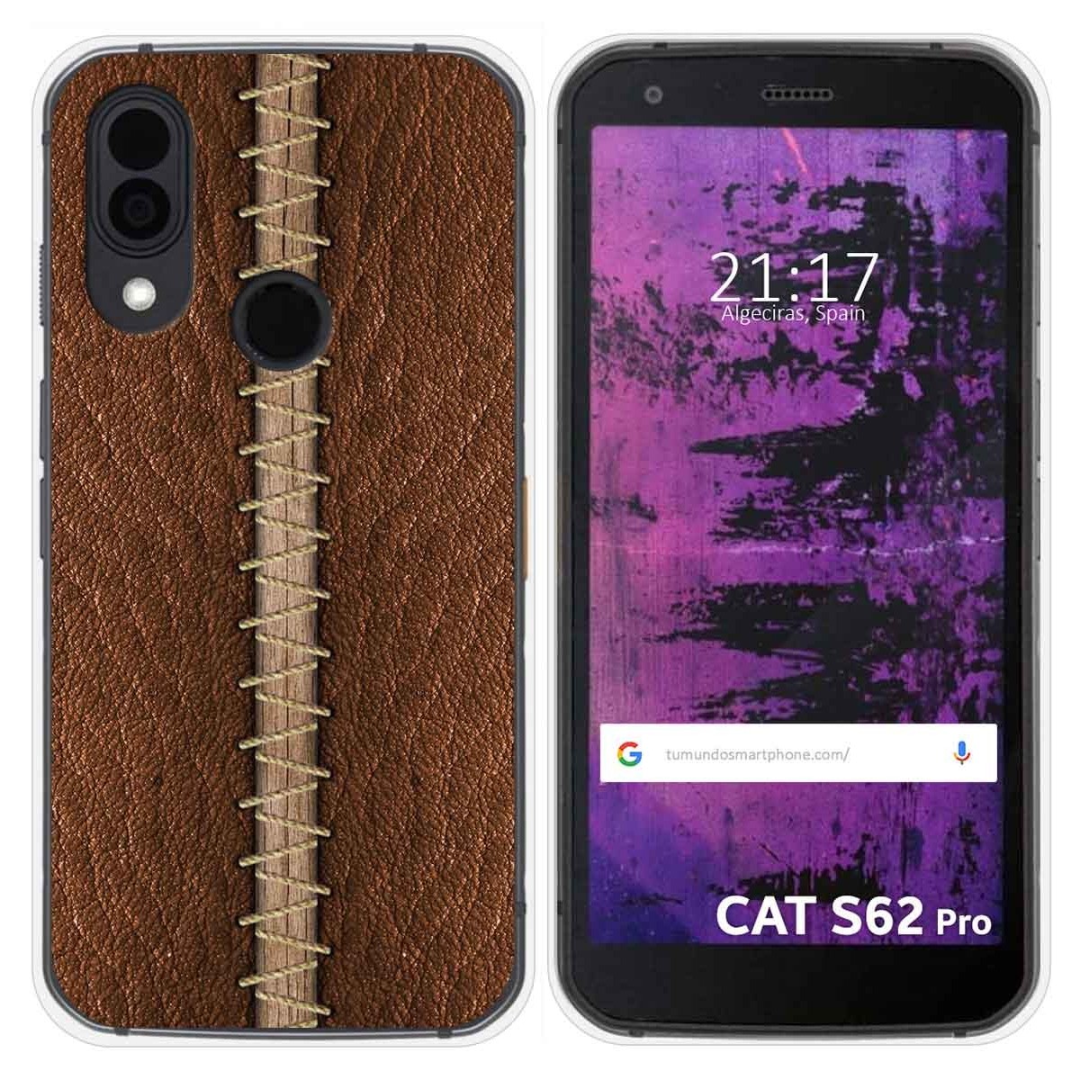 Funda Silicona para Cat S62 Pro diseño Cuero 01 Dibujos