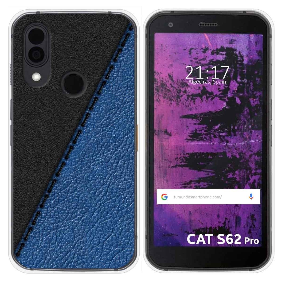 Funda Silicona para Cat S62 Pro diseño Cuero 02 Dibujos