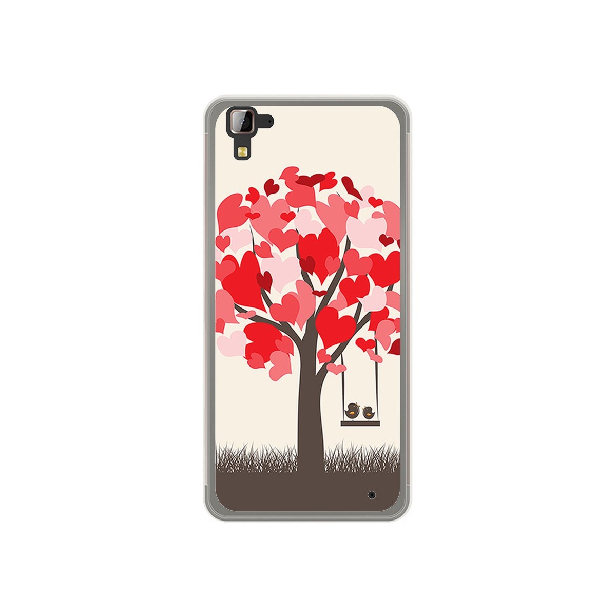 Funda Gel Tpu para Hisense C30 Rock Diseño Pajaritos Dibujos