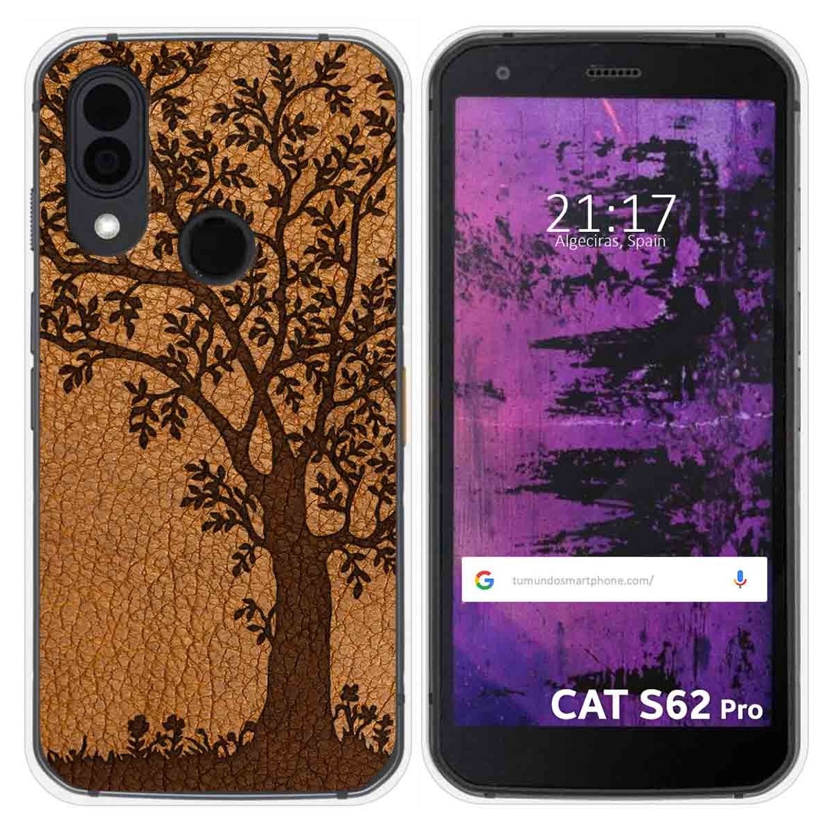 Funda Silicona para Cat S62 Pro diseño Cuero 03 Dibujos