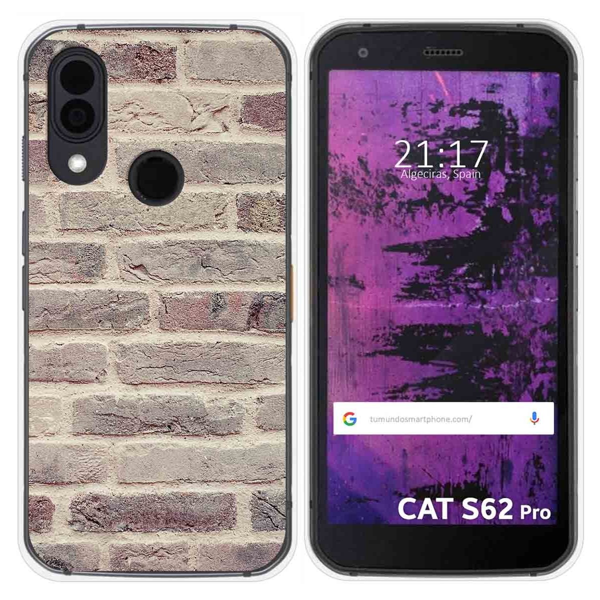 Funda Silicona para Cat S62 Pro diseño Ladrillo 01 Dibujos