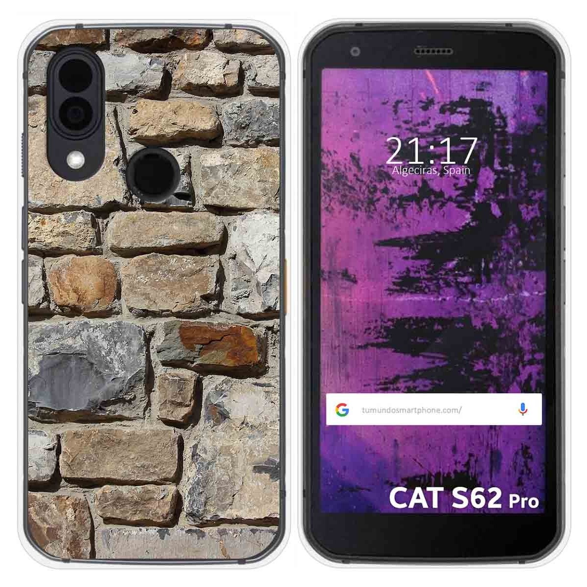 Funda Silicona para Cat S62 Pro diseño Ladrillo 03 Dibujos