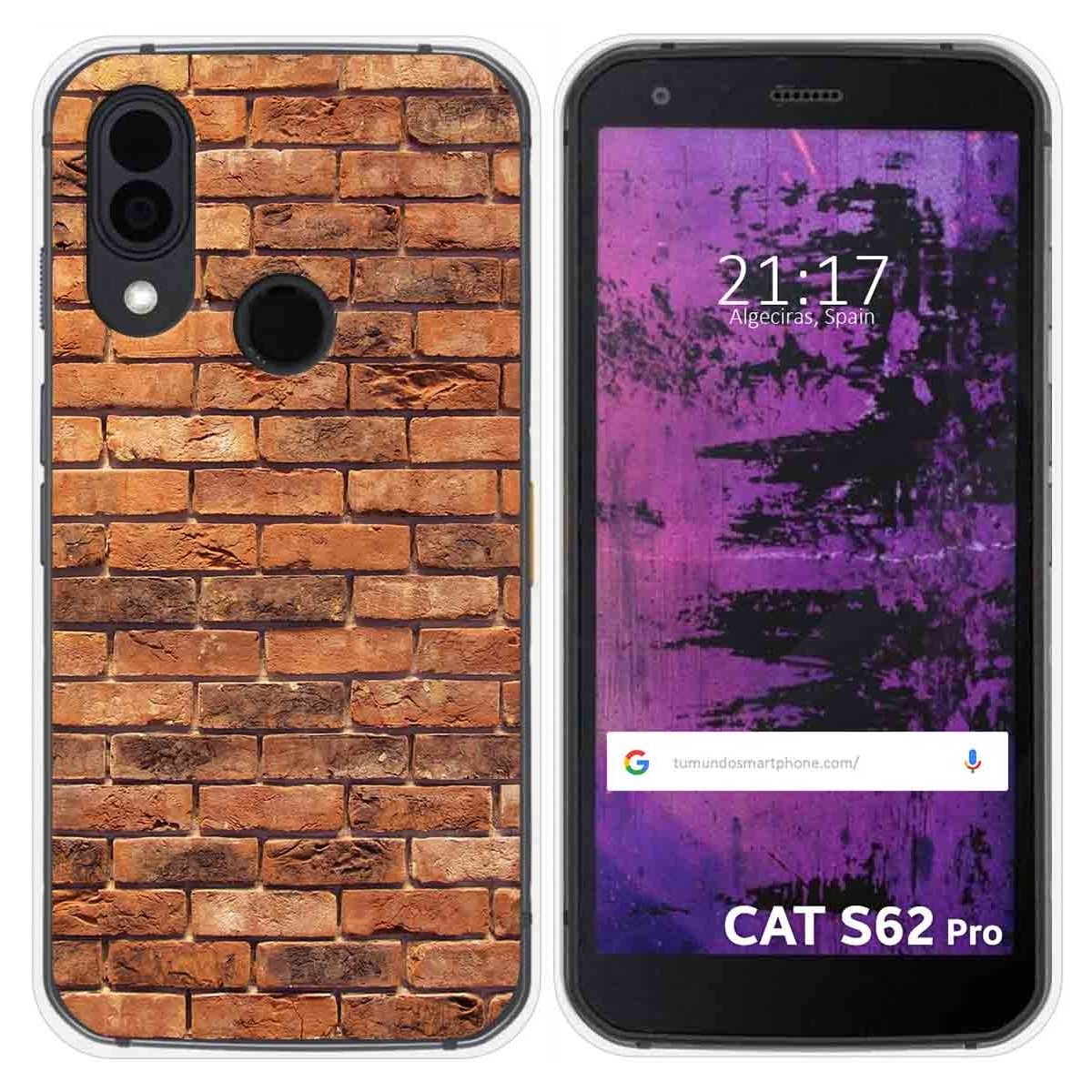 Funda Silicona para Cat S62 Pro diseño Ladrillo 04 Dibujos