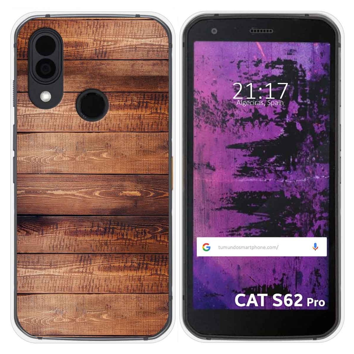 Funda Silicona para Cat S62 Pro diseño Madera 02 Dibujos