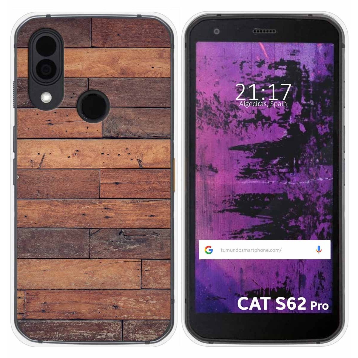 Funda Silicona para Cat S62 Pro diseño Madera 03 Dibujos