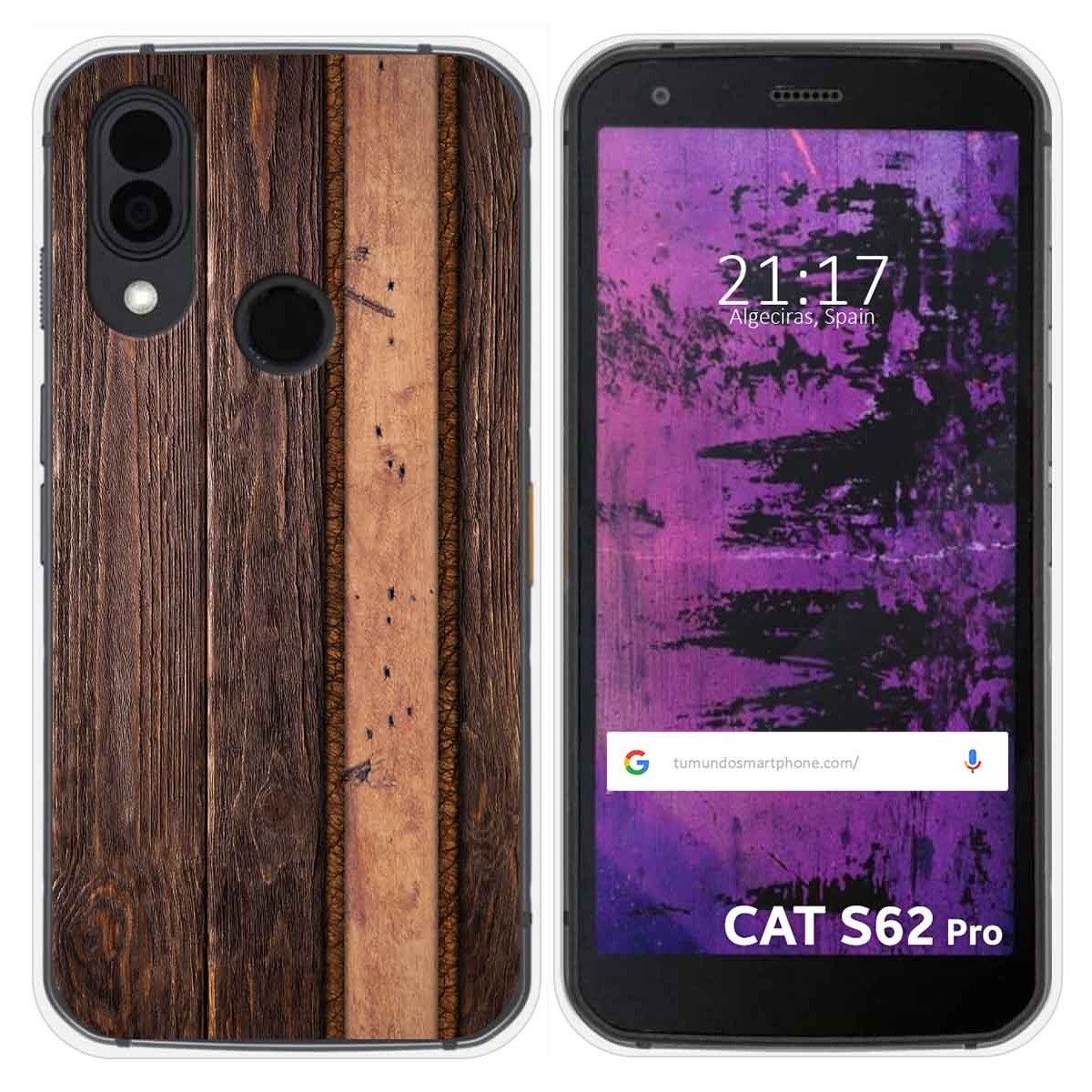 Funda Silicona para Cat S62 Pro diseño Madera 05 Dibujos