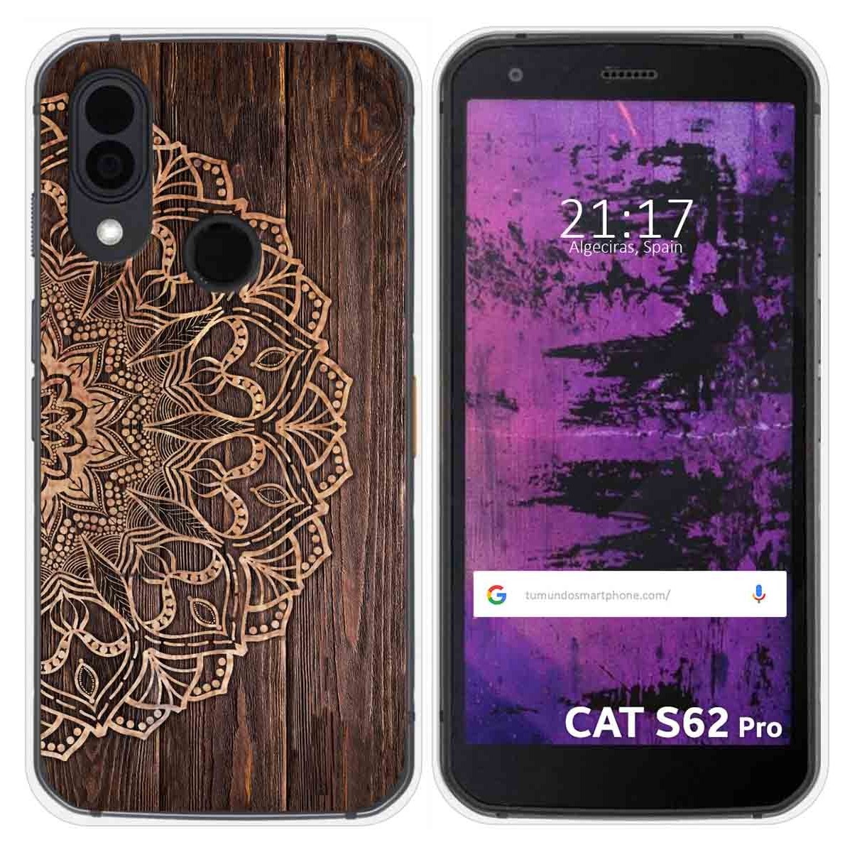 Funda Silicona para Cat S62 Pro diseño Madera 06 Dibujos