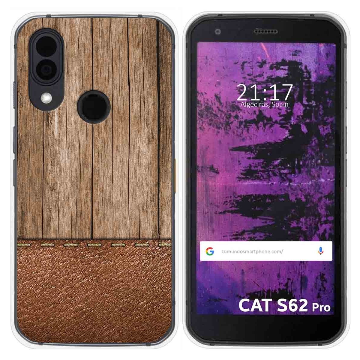 Funda Silicona para Cat S62 Pro diseño Madera 09 Dibujos