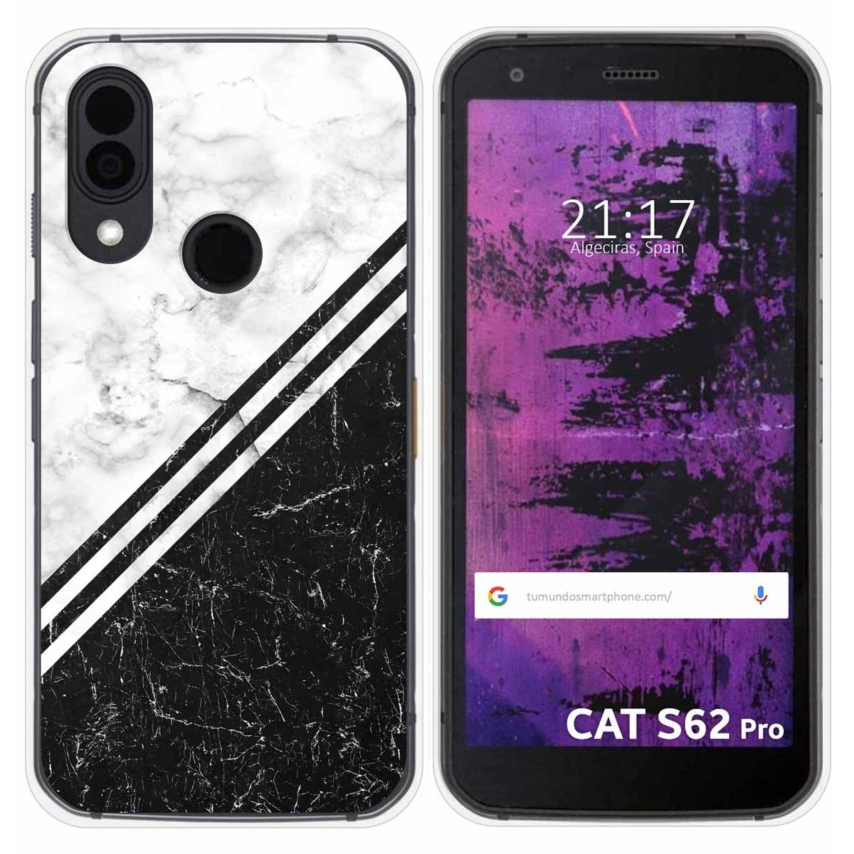 Funda Silicona para Cat S62 Pro diseño Mármol 01 Dibujos