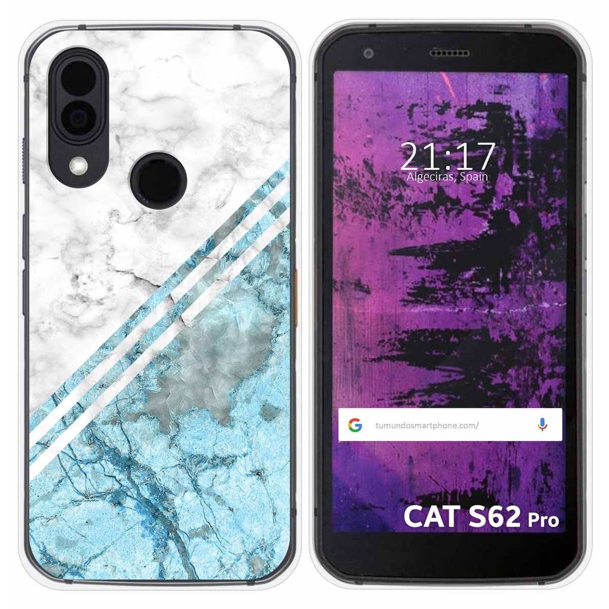 Funda Silicona para Cat S62 Pro diseño Mármol 02 Dibujos