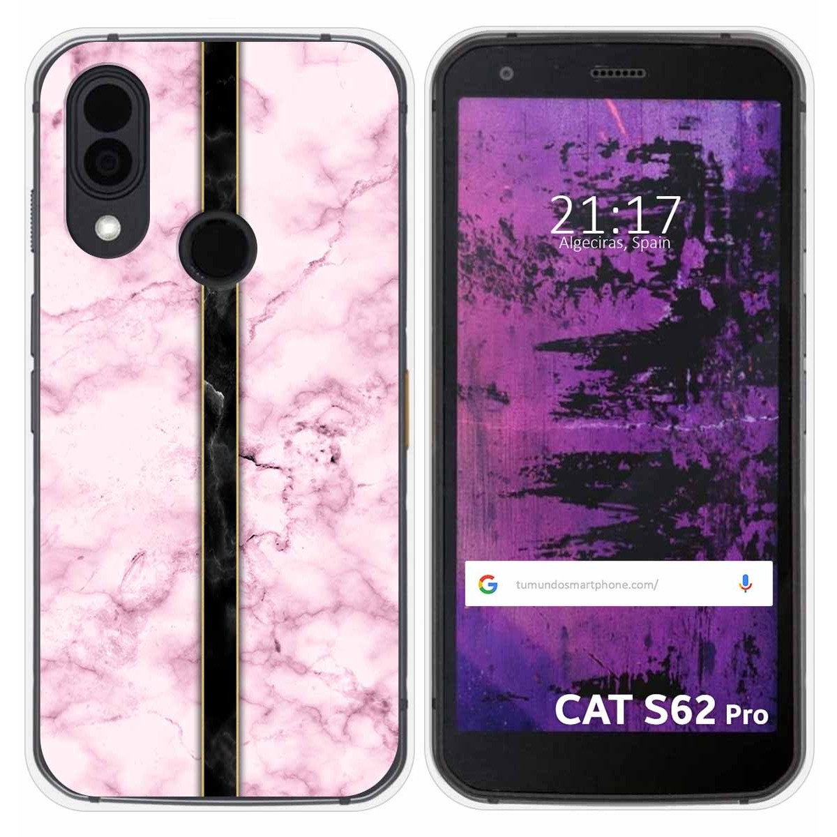 Funda Silicona para Cat S62 Pro diseño Mármol 04 Dibujos