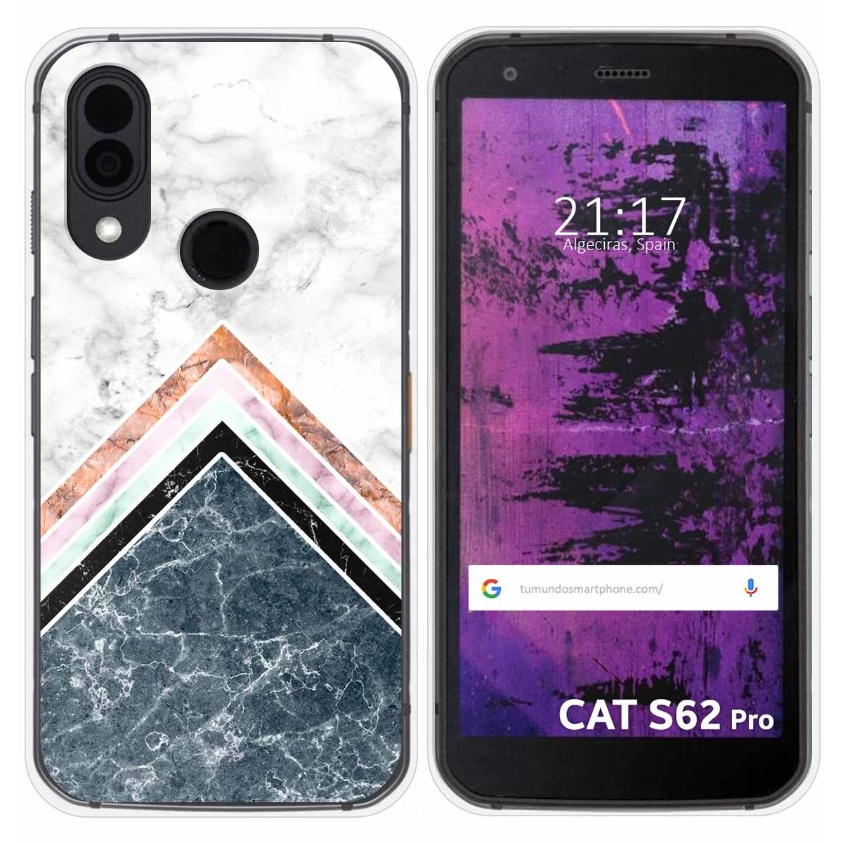 Funda Silicona para Cat S62 Pro diseño Mármol 05 Dibujos
