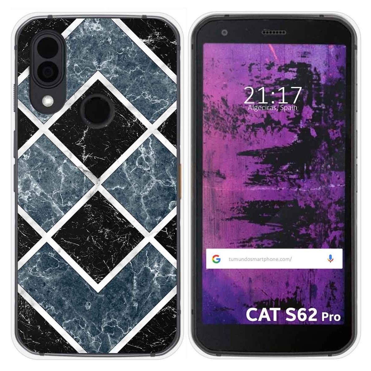 Funda Silicona para Cat S62 Pro diseño Mármol 06 Dibujos