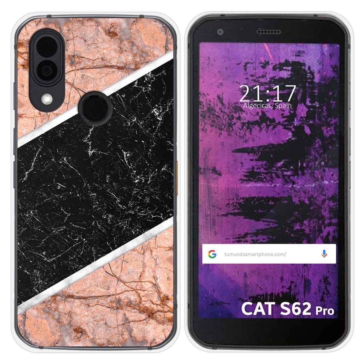 Funda Silicona para Cat S62 Pro diseño Mármol 07 Dibujos