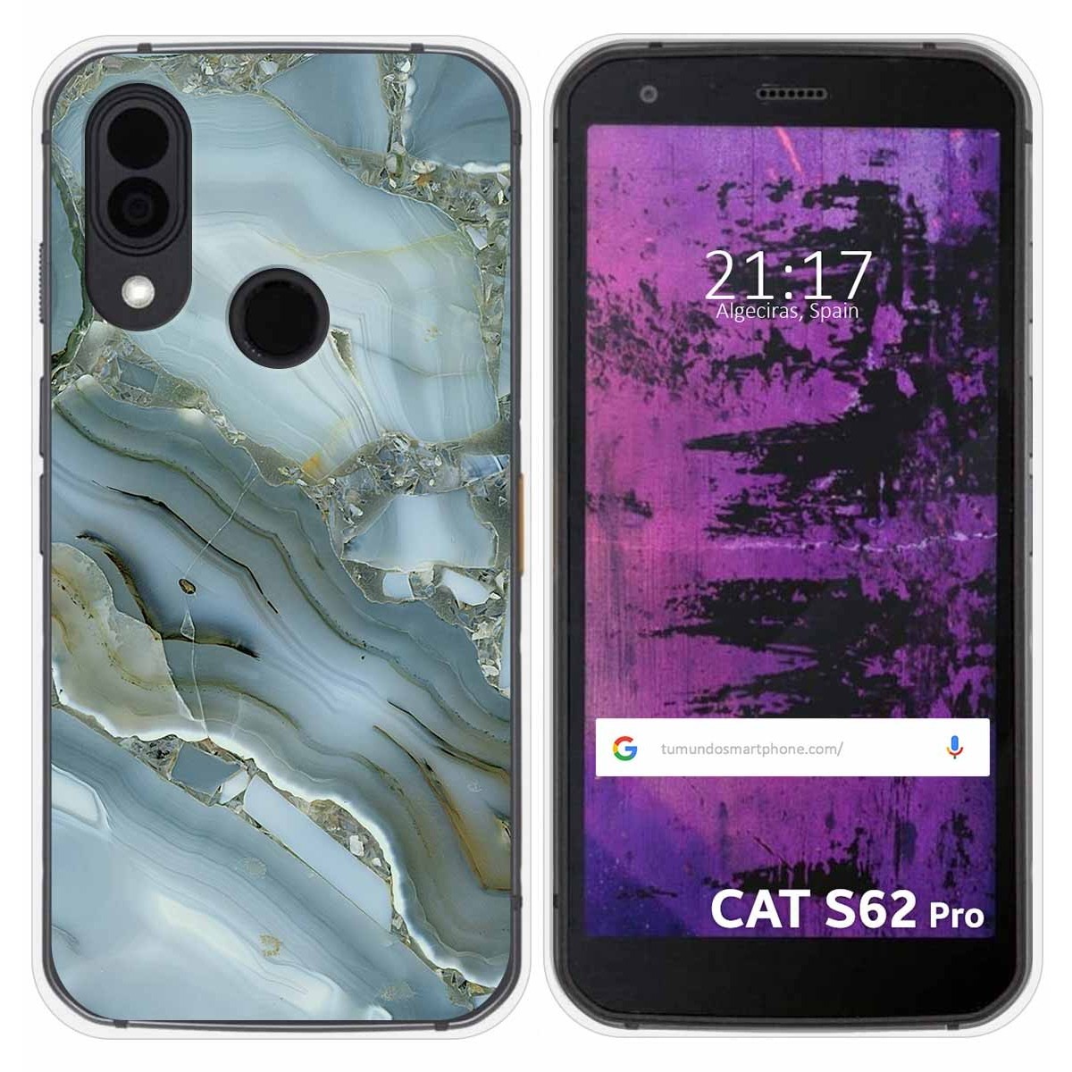 Funda Silicona para Cat S62 Pro diseño Mármol 09 Dibujos