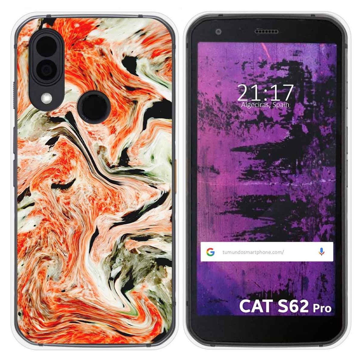 Funda Silicona para Cat S62 Pro diseño Mármol 12 Dibujos