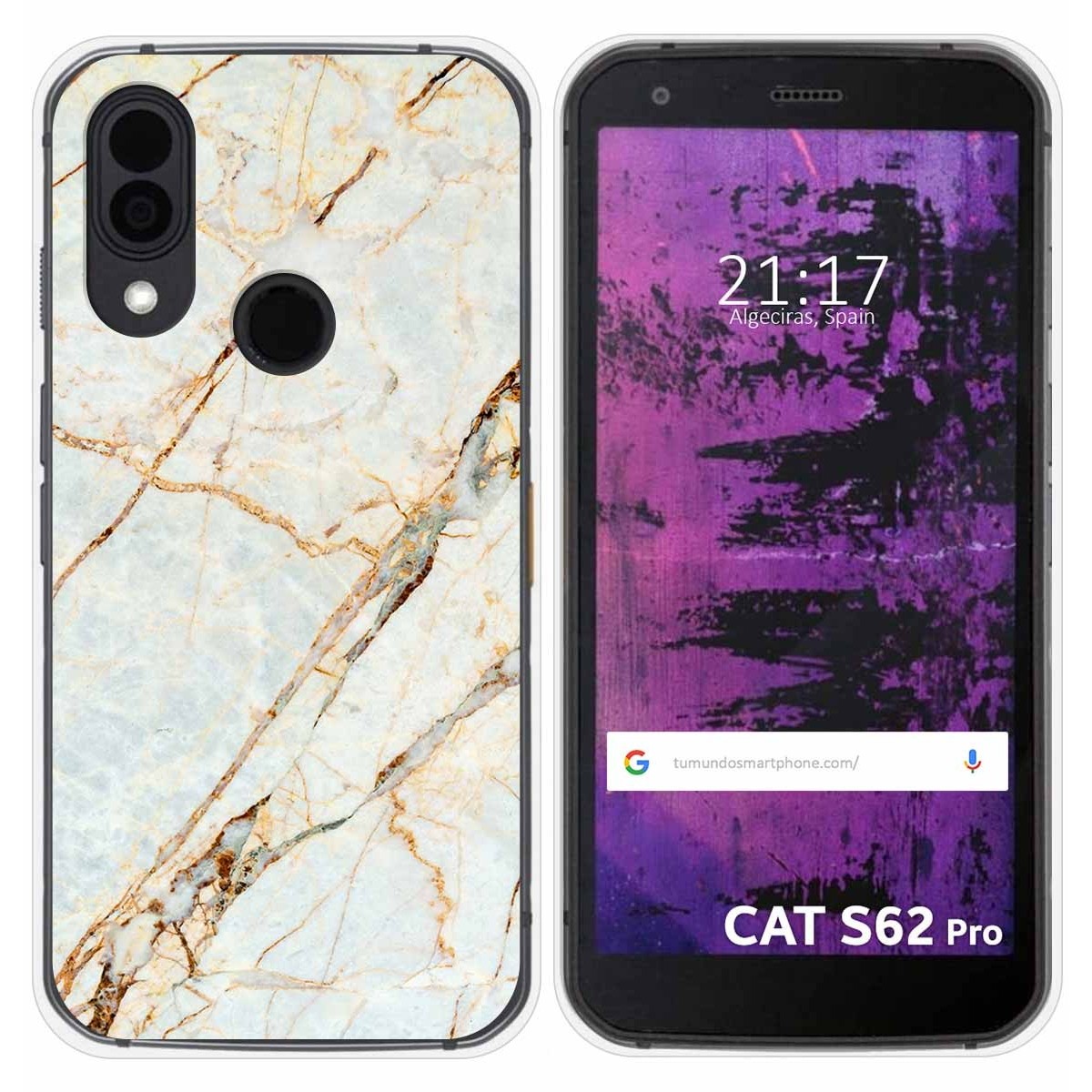 Funda Silicona para Cat S62 Pro diseño Mármol 13 Dibujos