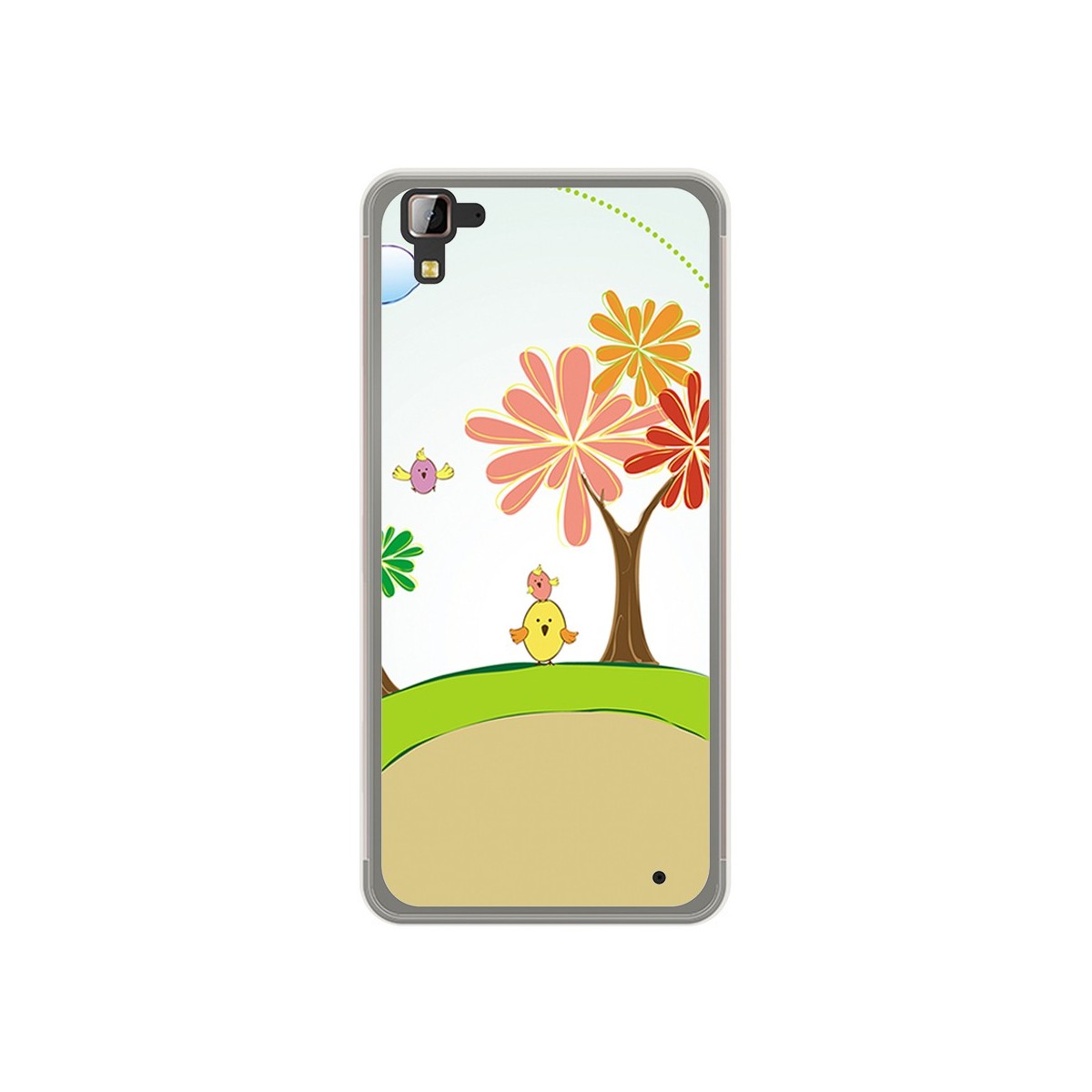 Funda Gel Tpu para Hisense C30 Rock Diseño Primavera Dibujos