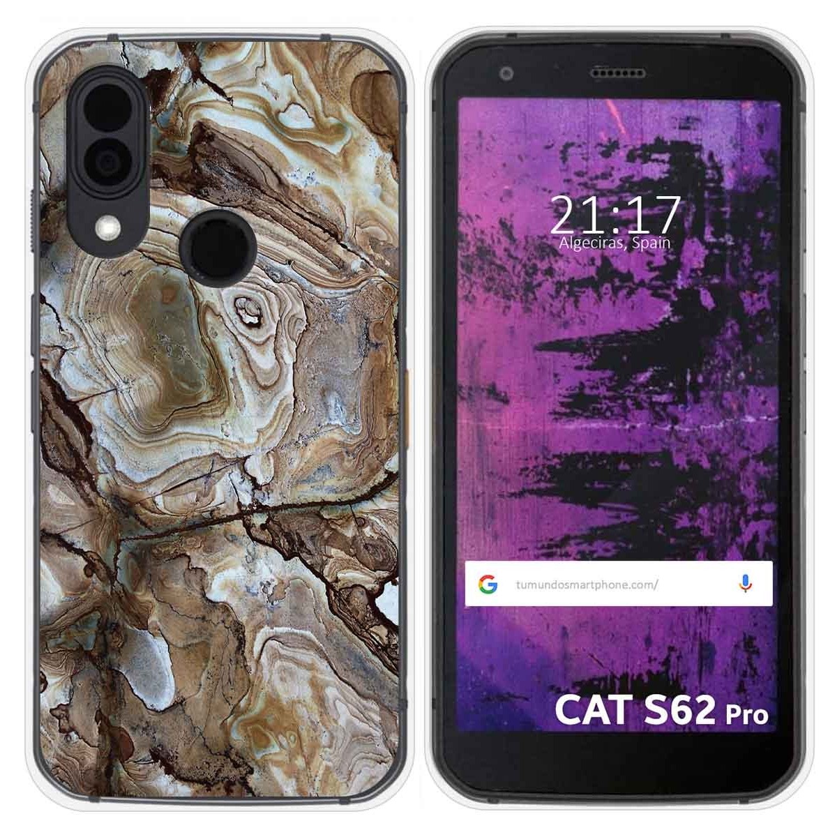 Funda Silicona para Cat S62 Pro diseño Mármol 14 Dibujos