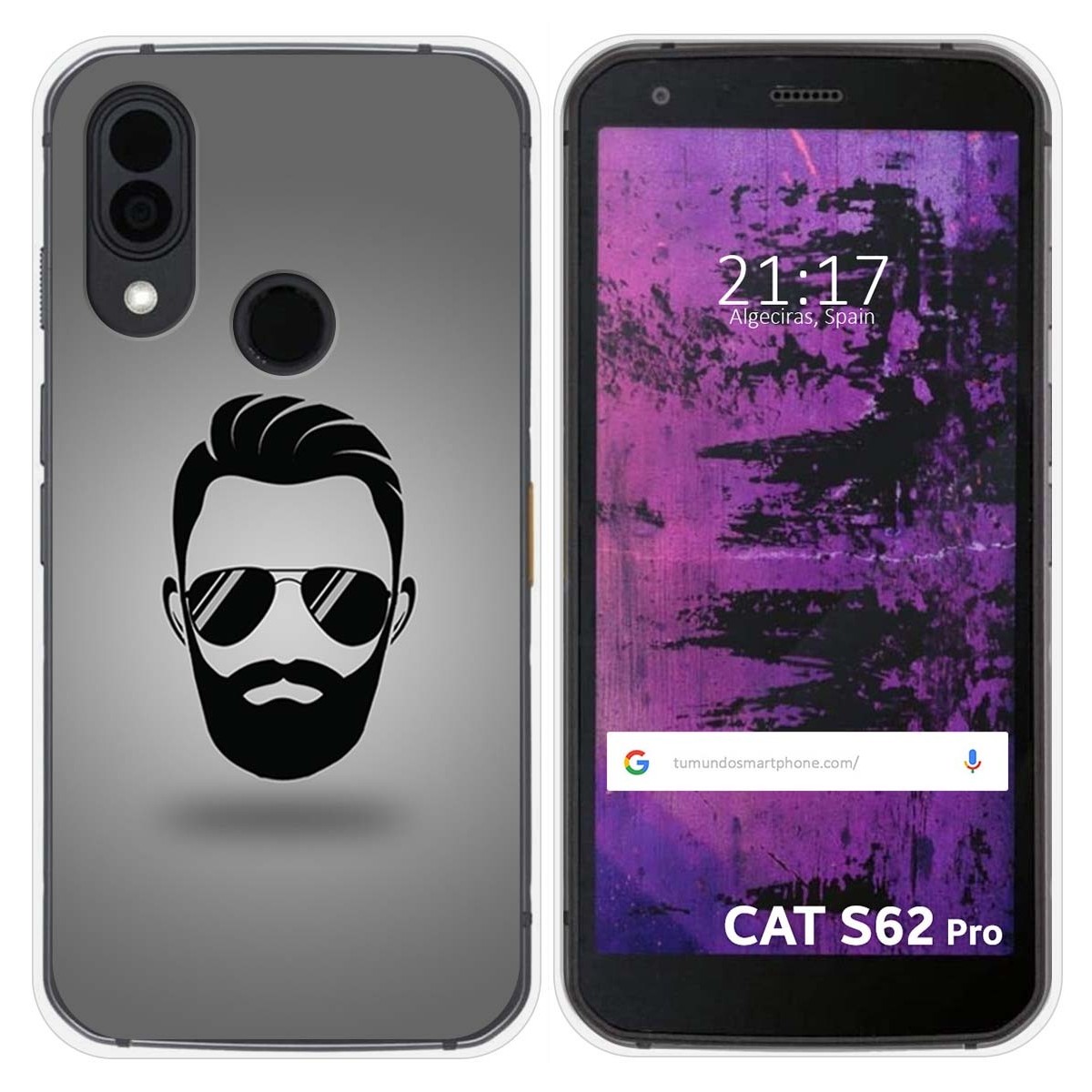 Funda Silicona para Cat S62 Pro diseño Barba Dibujos