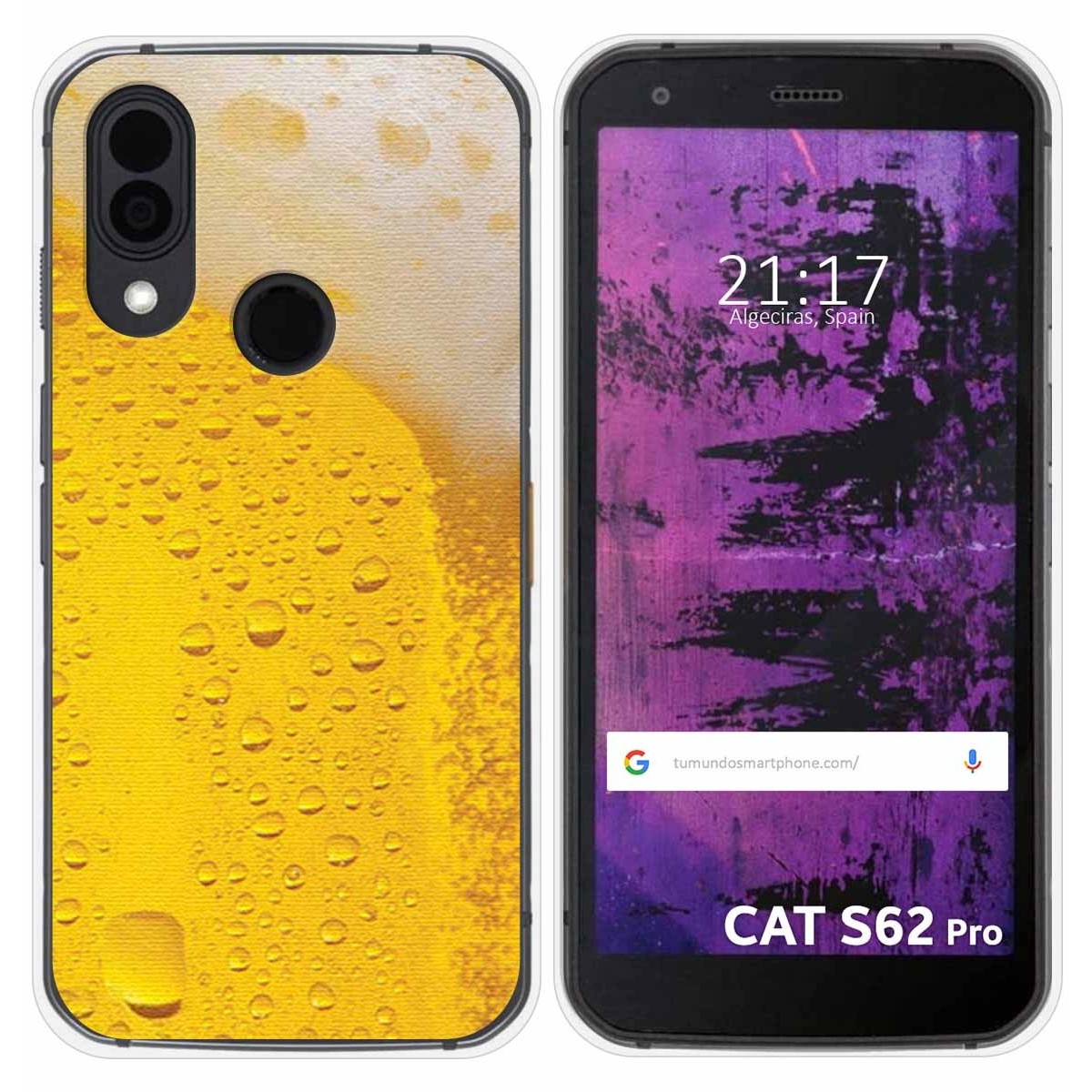 Funda Silicona para Cat S62 Pro diseño Cerveza Dibujos