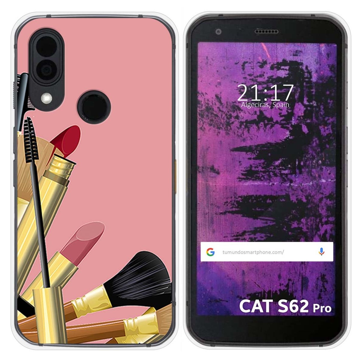 Funda Silicona para Cat S62 Pro diseño Brochas Dibujos