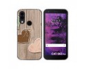 Funda Silicona para Cat S62 Pro diseño Corazones Madera Dibujos