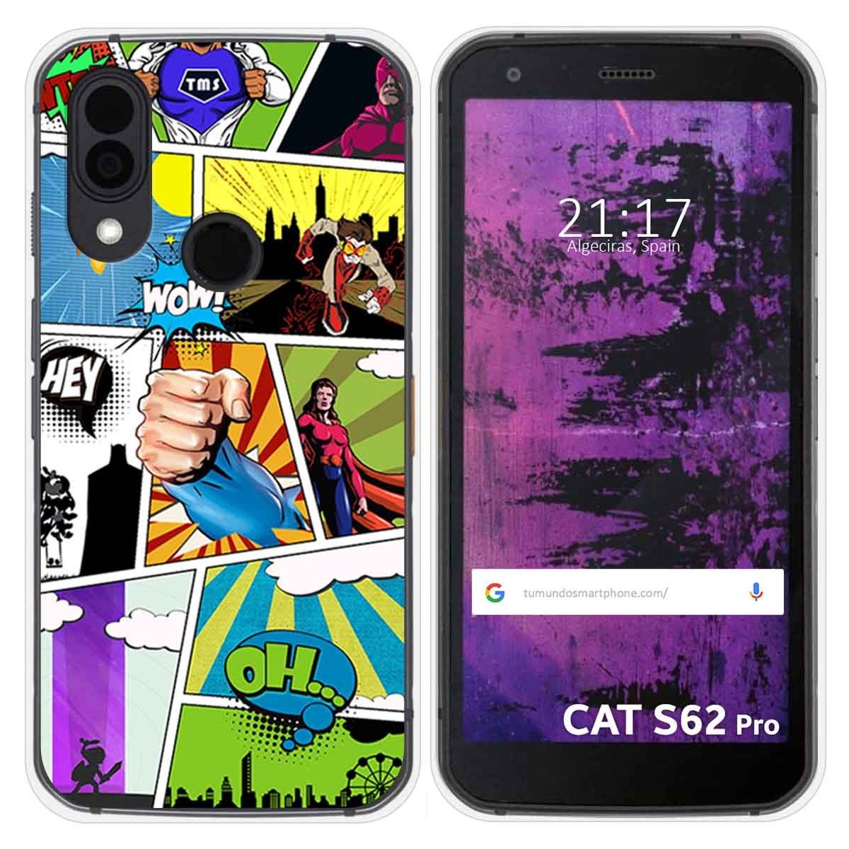 Funda Silicona para Cat S62 Pro diseño Comic Dibujos