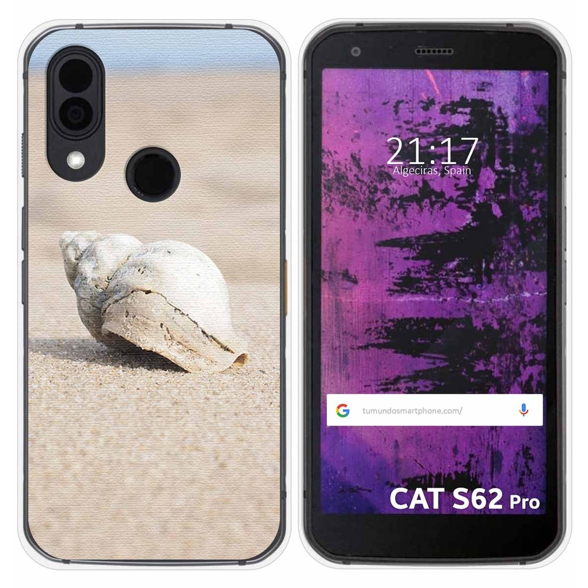 Funda Silicona para Cat S62 Pro diseño Concha Dibujos
