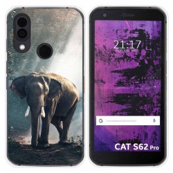Funda Silicona para Cat S62 Pro diseño Elefante Dibujos