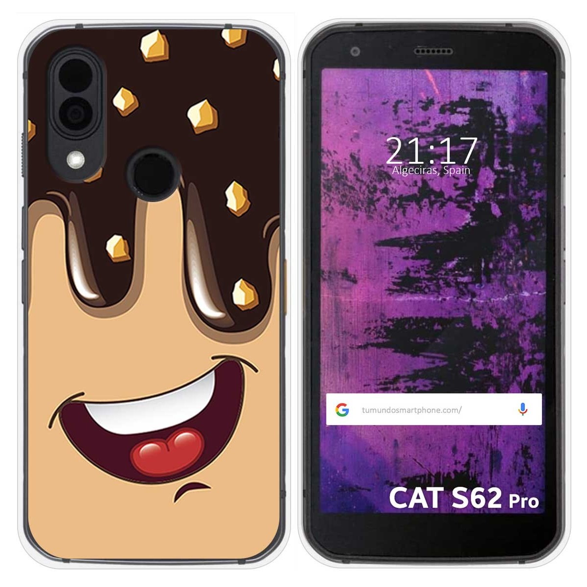 Funda Silicona para Cat S62 Pro diseño Helado Chocolate Dibujos