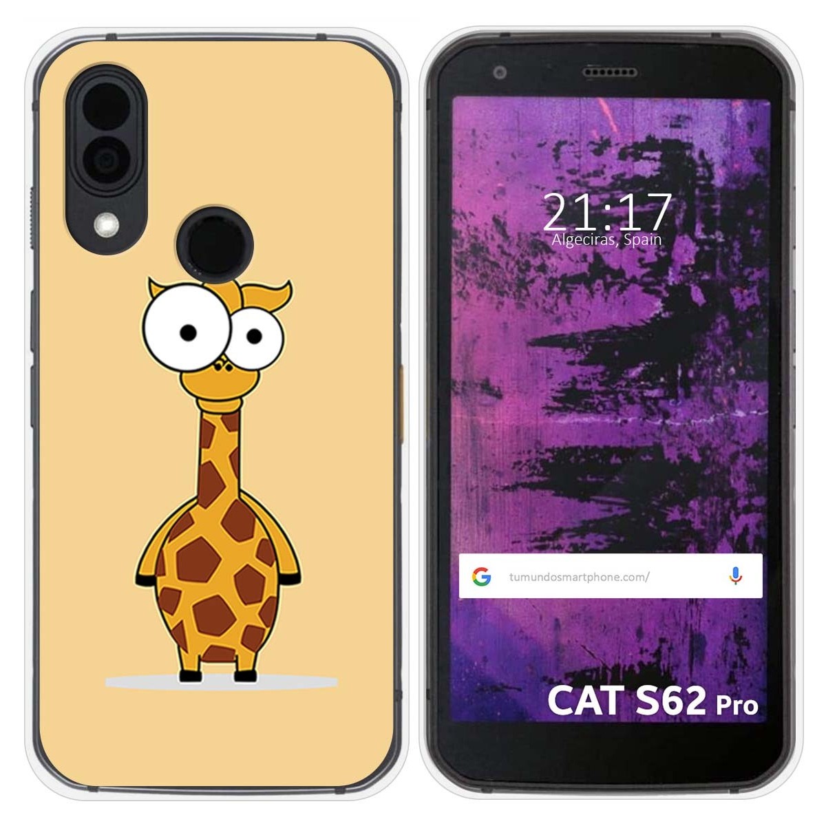 Funda Silicona para Cat S62 Pro diseño Jirafa Dibujos