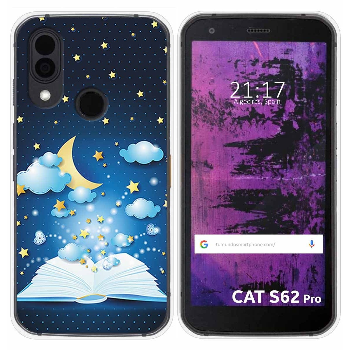 Funda Silicona para Cat S62 Pro diseño Libro Cuentos Dibujos